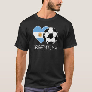 T-shirt Argentina Soccer Argentinian Flag Love Country Pri
