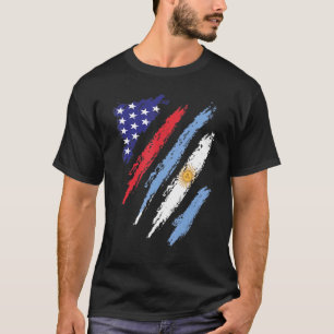 T-shirt Argentine American Grosse Drapeau USA Patriot Heri