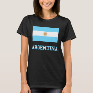 T-shirt Argentine Argentine Drapeau Amérique du Sud Argent