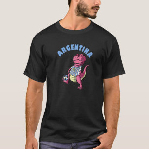 T-shirt Argentine Dino Argentine Drapeau Rex Soccer Ball D