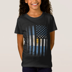 T-Shirt Argentine Drapeau Américain Argentine Usa Argentin