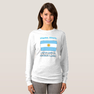 T-shirt Argentine Drapeau Argentin Femmes Personnalisé