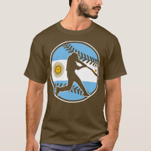T-shirt Argentine Drapeau de baseball hitter Argentino Bas