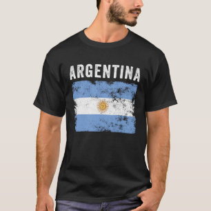 T-shirt Argentine Drapeau Hommes en détresse Femmes Enfant