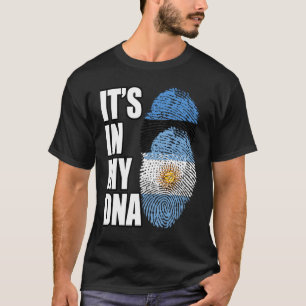 T-shirt Argentine Et Estonien Mélangent L'ADN Drapeau Patr