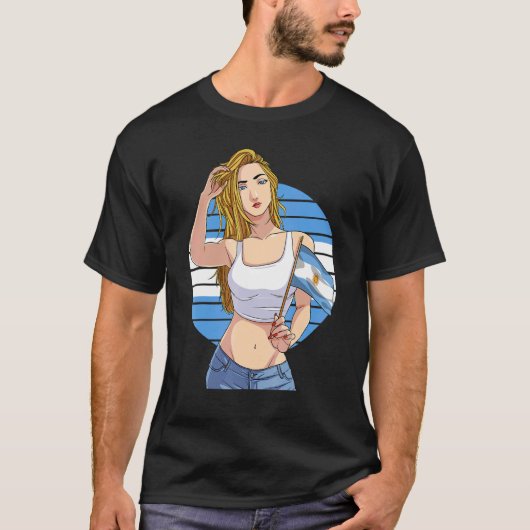 T-shirt Argentine Flag Latino Pride (Devant)