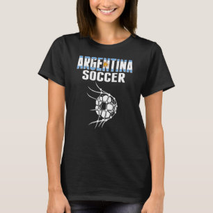 T-shirt Argentine Football Ball In Net Football Argentin