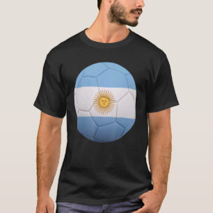 T-shirt Argentine Football National Ball Argentine Drapeau