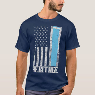 T-shirt Argentine Héritage hispanique drapeau en détresse