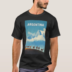 T-shirt Argentine Illustration Voyage Art Vintage