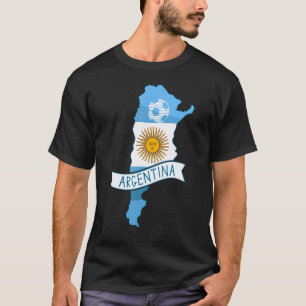 T-shirt Argentine Soccer Team Argentinajersey 2022 Drapeau
