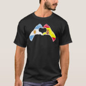 T-shirt Argentine Spain Flag - Argentinian Spanish Heart (Devant)