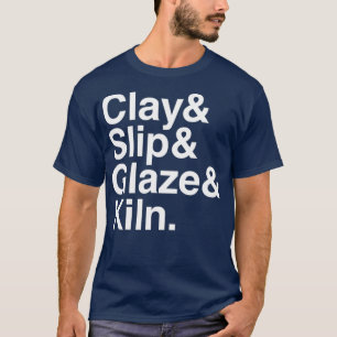 T-shirt Argile Cadeau En Céramique Et Glisser Et Glaze Et