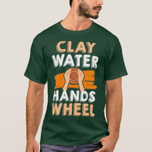 T-shirt Argile Eau Mains Roue Potterie Potters Roue