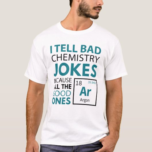 T-shirt Argon, blagues sur la chimie (Devant)