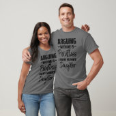 T-shirt Arguing Pointless Fathers Daughter Funny Saying Gi (Unisexe)