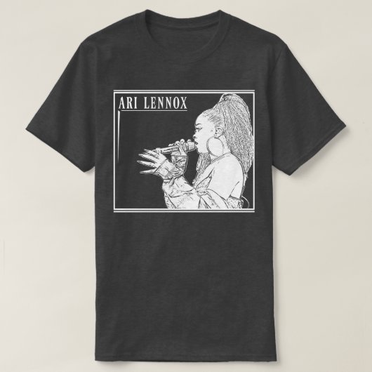 T-shirt Ari lennox Rétro blanc (Design devant)