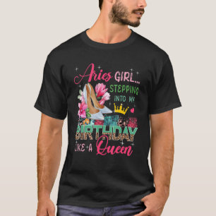 T-shirt Aries Girl Entrée Comme Queen Floral High H