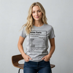 T-shirt Aries Nutrition Fact Zodiac