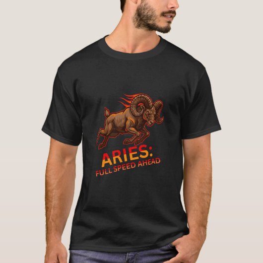 T-shirt Aries : Pleine Vitesse En Avant (Devant)