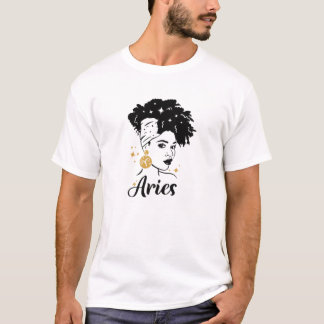 T-shirt Aries Queen Africaine Américaine Fille Marche Apri