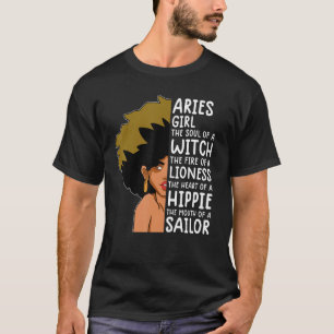 T-shirt Aries Queen For Women Astrologie Zodiac Aries Girl