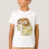 T-shirt Aries Zodiac Ram Coloré Astrologique (Devant)