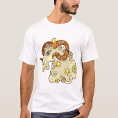T-shirt Aries Zodiac Ram Coloré Astrologique (Devant)