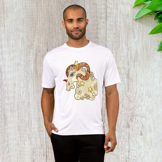T-shirt Aries Zodiac Ram Coloré Astrologique