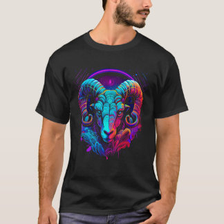 T-shirt Aries Zodiac Sign Ram Graphic Astrology Cool Horos
