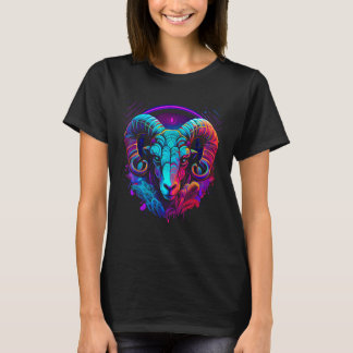 T-shirt Aries Zodiac Sign Ram Graphic Astrology Cool Horos