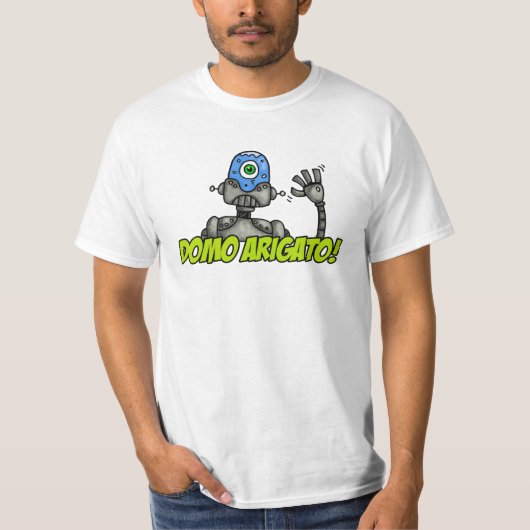 T-shirt arigato de domo (M. roboto) (Devant)