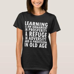 T-shirt Aristote Importance de la citation d'apprentissage