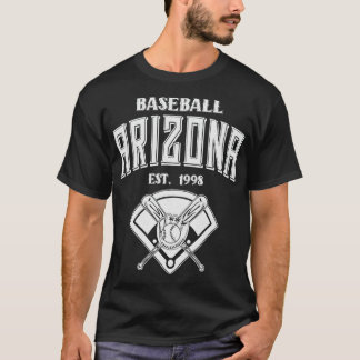 T-shirt Arizona Baseball Est 1998 Vintage Texte blanc