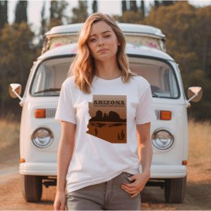 T-shirt Arizona carte Grand Canyon paysage