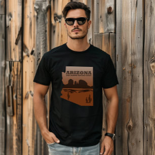 T-shirt Arizona carte Grand Canyon paysage