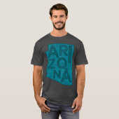 T-shirt Arizona Carte Typographie Marine (Devant entier)