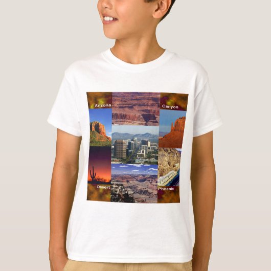 T-shirt Arizona Desert Collage (Devant)