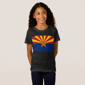 T-Shirt Arizona Drapeau : Réglage de Star Sun, État du cui (Devant entier)
