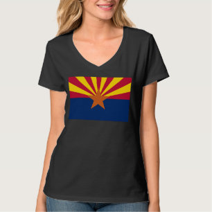 T-shirt Arizona Drapeau : Réglage de Star Sun, État du cui