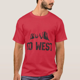 T-shirt Arizona Hiking Shirt Go West American Vacation Red