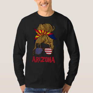 T-shirt Arizona Pour Filles Arizona Fier Drapeau D'État Po