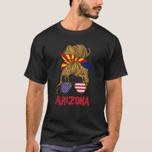 T-shirt Arizona Pour Filles Arizona Fier Drapeau D'État Po
