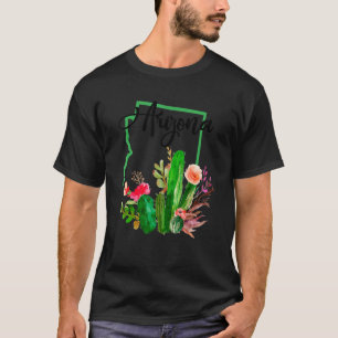 T-shirt Arizona Pride State Map Vintage Arizona Cactus Hom