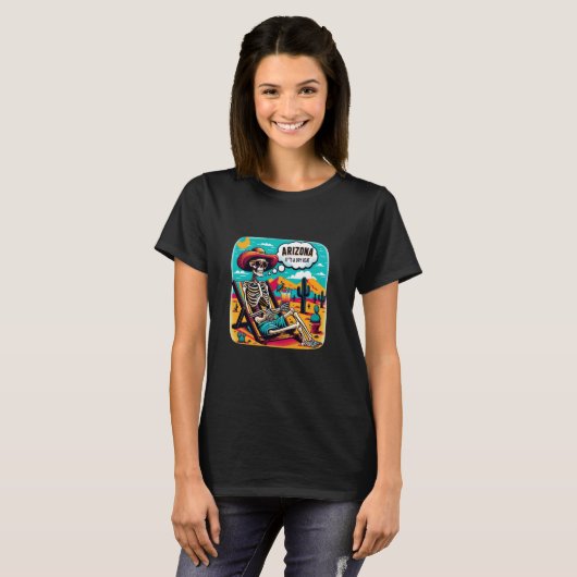 T-shirt Arizona Skeleton Bone sec Chaleur (Devant entier)