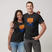 T-shirt Arizona State Flag and Outline Graphic T Shirt (Unisexe)
