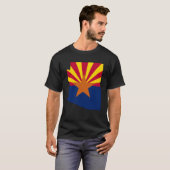 T-shirt Arizona State Flag Retro Sunset Desert Vibes (Devant entier)