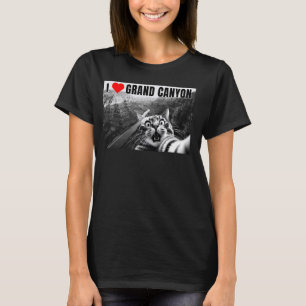 T-shirt Arizona Surprised Chat effrayé Selfie I Love Grand