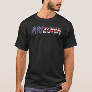 T-shirt Arizona US États Amérique USA Arizona drapeau