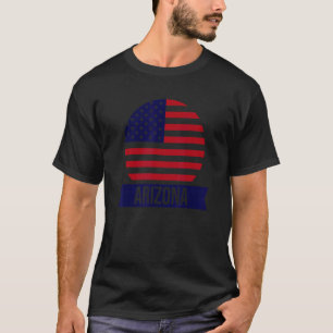 T-shirt Arizona USA Amérique nom de la place US drapeau 1